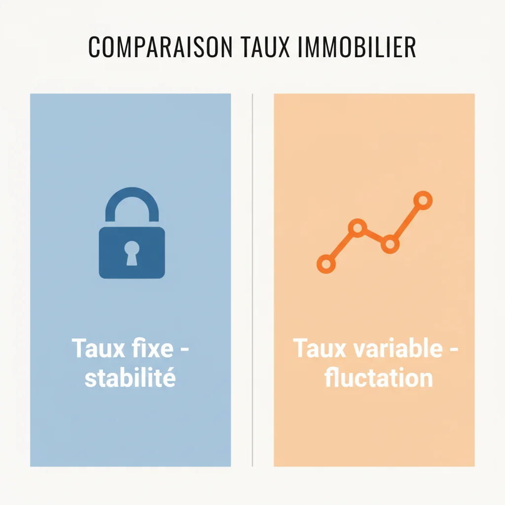 Comparaison taux fixe et taux variable crédit immobilier